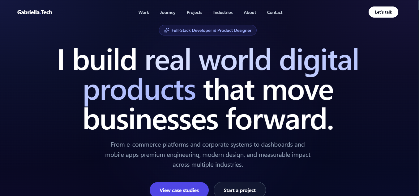 My Portfolio Website — live website screenshot